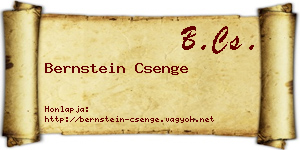 Bernstein Csenge névjegykártya
